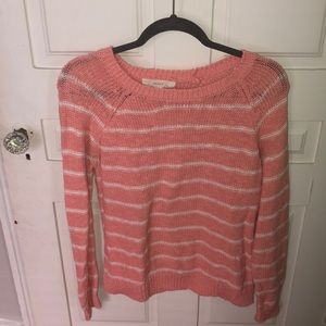 Peach striped sweater